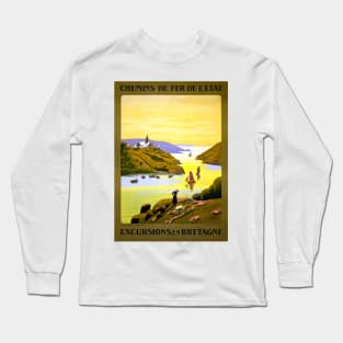 Vintage Travel Poster France Excusrion en Bretagne Long Sleeve T-Shirt